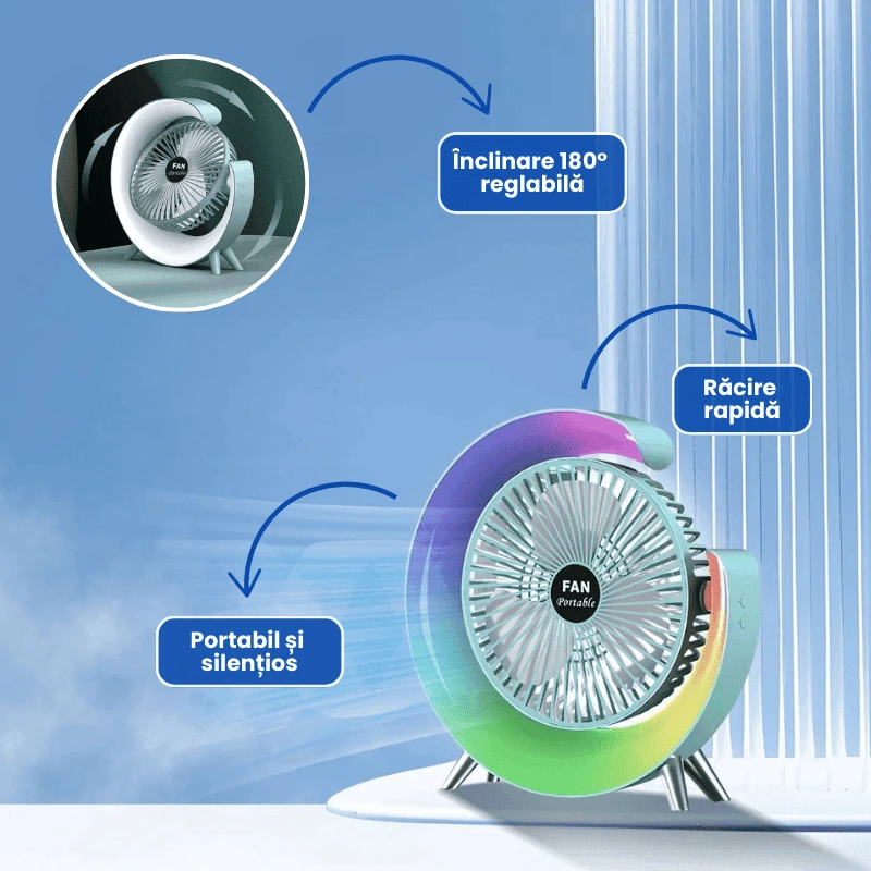VENTILATOR PORTABIL RGB 2