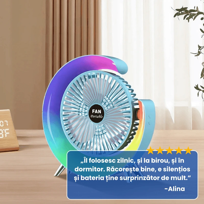 VENTILATOR PORTABIL RGB 5