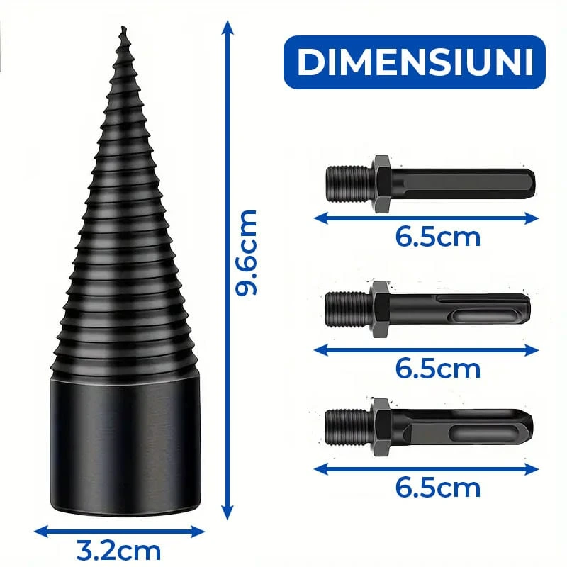 BURGHIU CONIC CU 3 ADAPTOARE 3