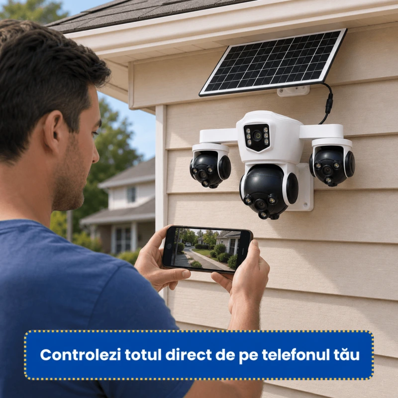 CAMERA 4 OBIECTIVE CU PANOU SOLAR 3