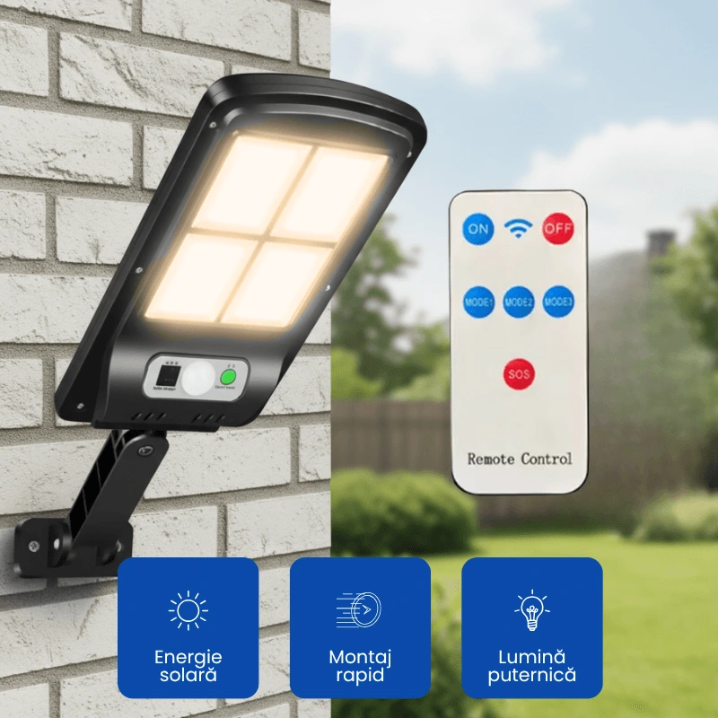 LAMPA SOLARA STRADALA TELECOMANDA 1