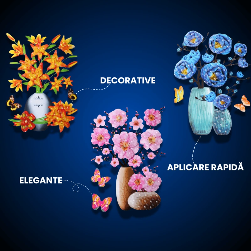AUTOCOLANT 3D FLORI 1