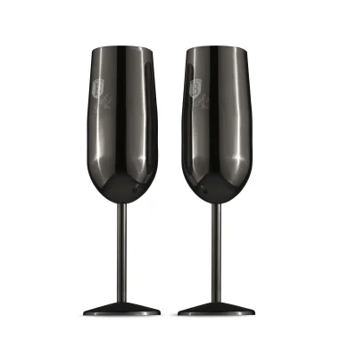 SET 2 PAHARE DE SAMPANIE, NEGRU BH/8664
