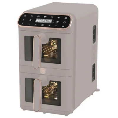 AIRFRYER CU DOUA COSURI SI FEREASTRA VIZIBILA (11 L), TAUPE BH/9804