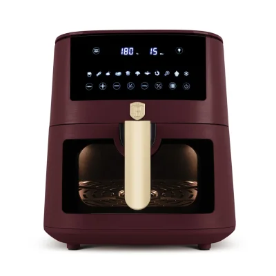 AIRFRYER CU ECRAN DIGITAL SI FEREASTRA VIZIBILA (8 L), BORDEAUX BH/9606