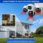 CAMERA 4 OBIECTIVE CU PANOU SOLAR 4